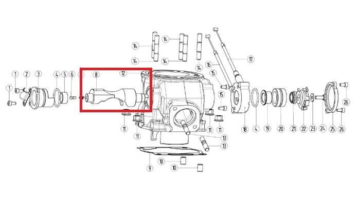 Kayo Kt 250 - Yuki Egzoz Köntrol Valfi E1