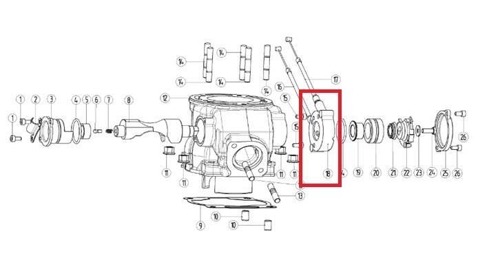 Kayo Kt 250 - Yuki Valf Kontrol Düğme Gövdesi A4