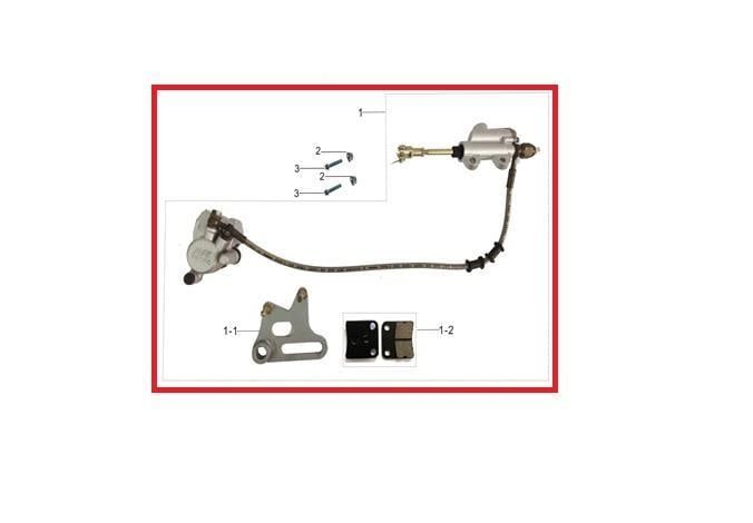 Kayo Tt 190 R Arka Fren Sistemi Komple