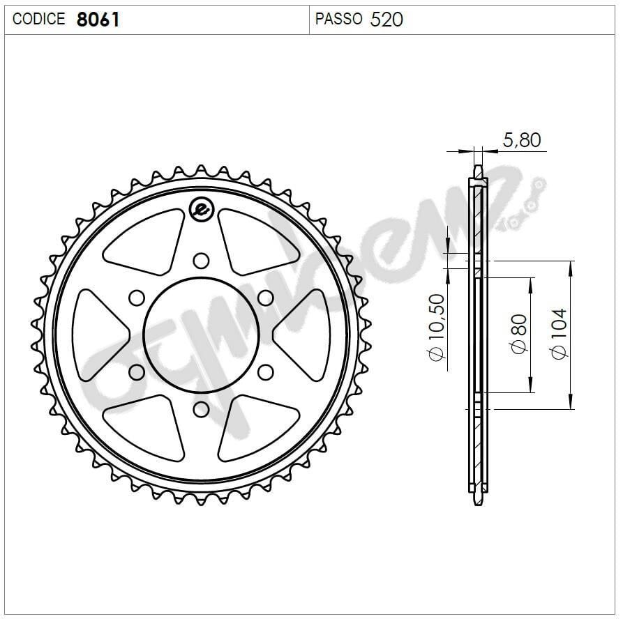 Kawasakı Ognıbene Arka Dişli 45T