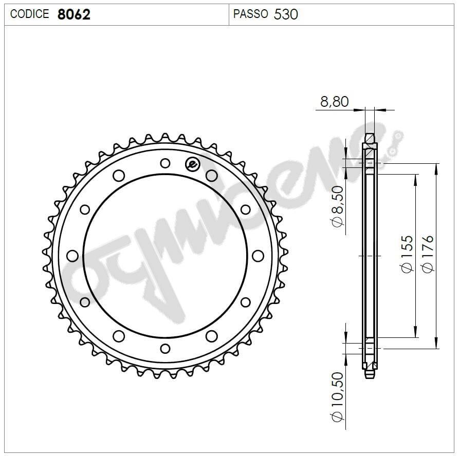 Trıumph T509 T595 Ognıbene Arka Dişli 42T