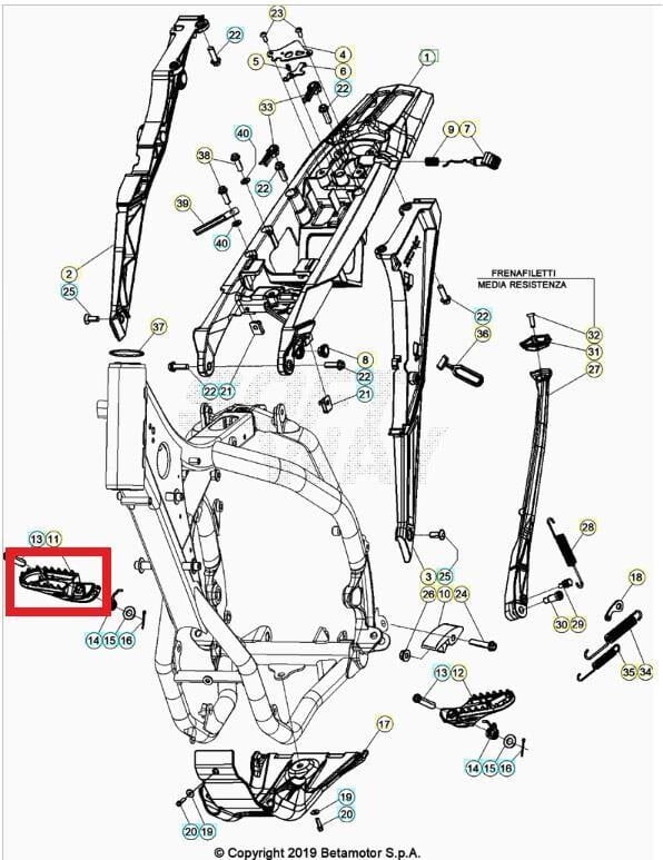 Footpeg Beta Orj Yp B9-1