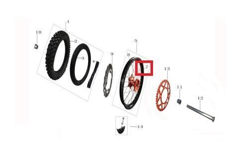 Kayo Kt 250 Arka Jant Teli Dış B5