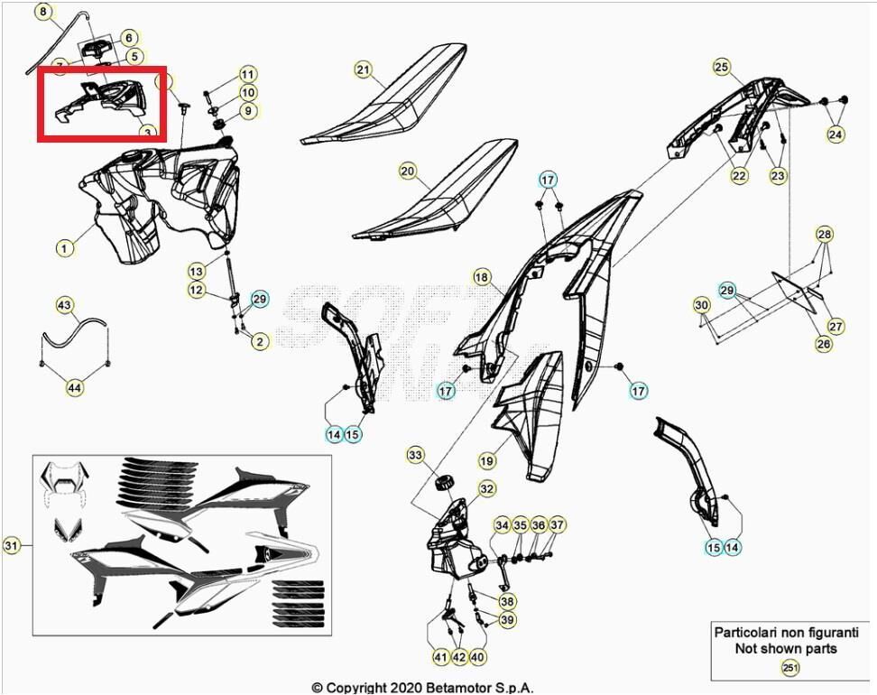 Tank Cover Black Rr Beta Orj Yp