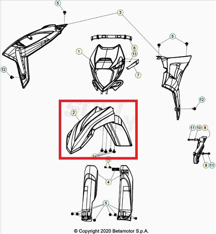 Front Fender Whıte Rr Beta Orj Yp