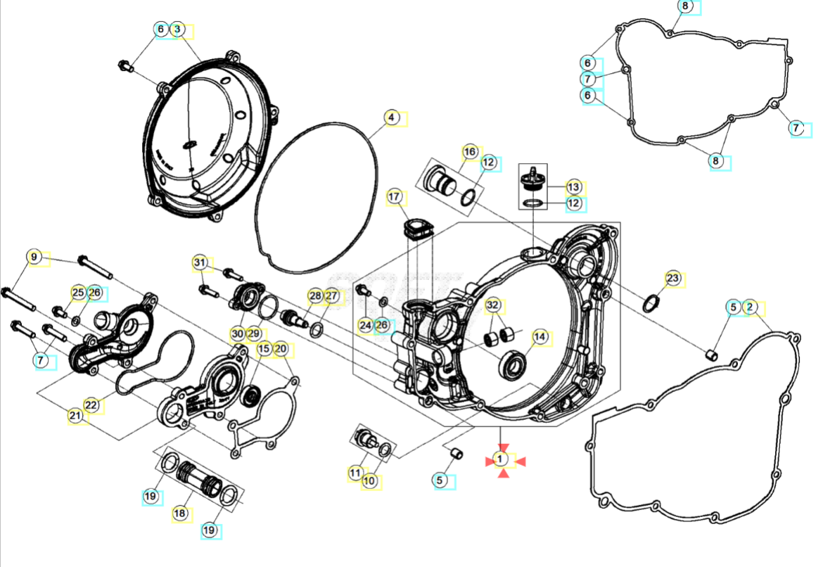 Inner Clutch Cover Assy Beta Orj Yp