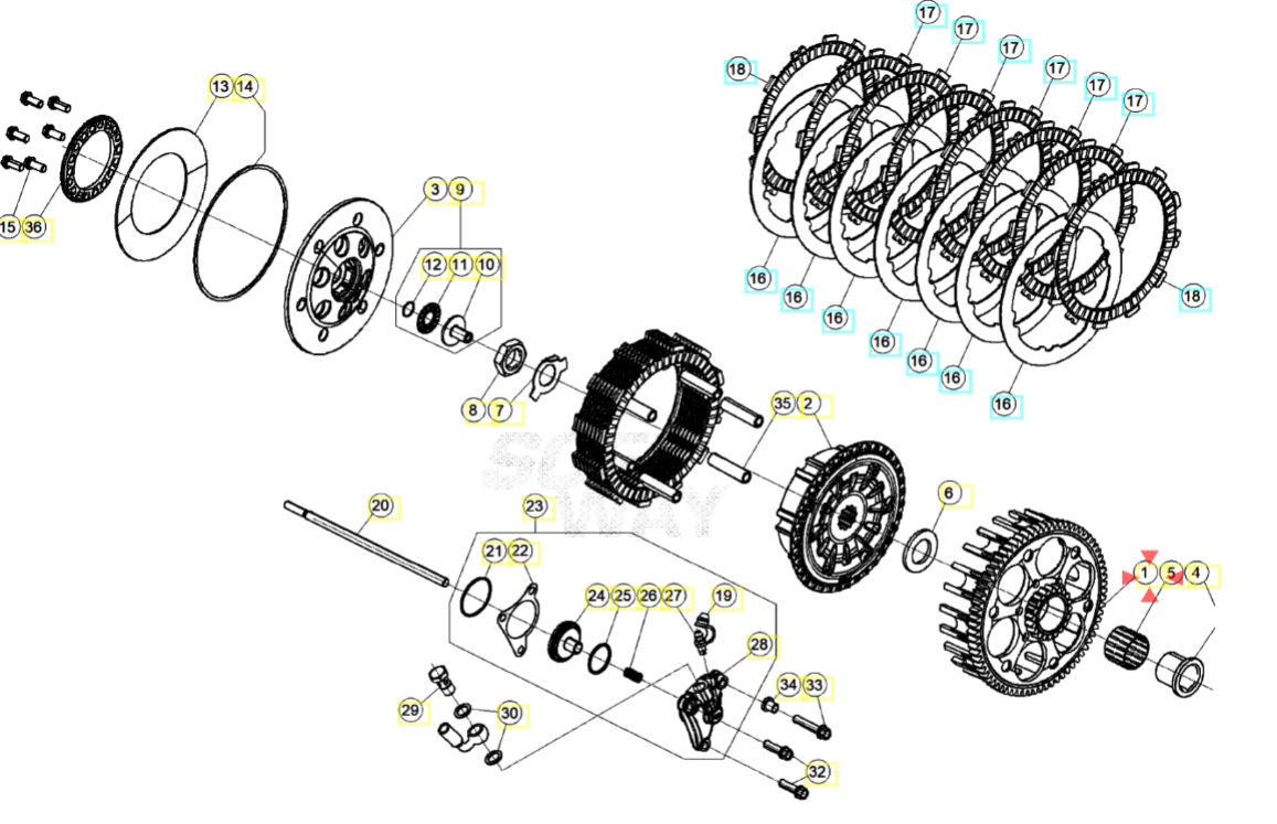 Clutch Gear Beta Orj Yp B3-1