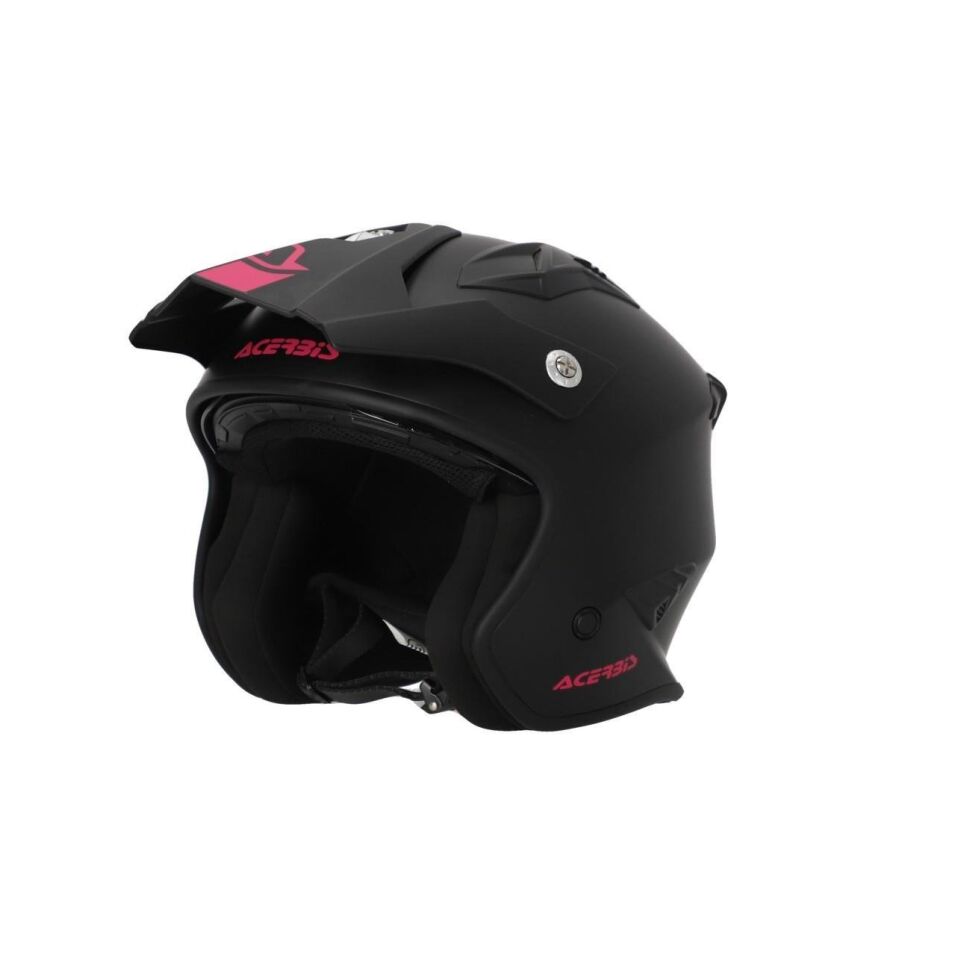 Acerbis Jet Arıa 22-06 Kask Siyah Pembe
