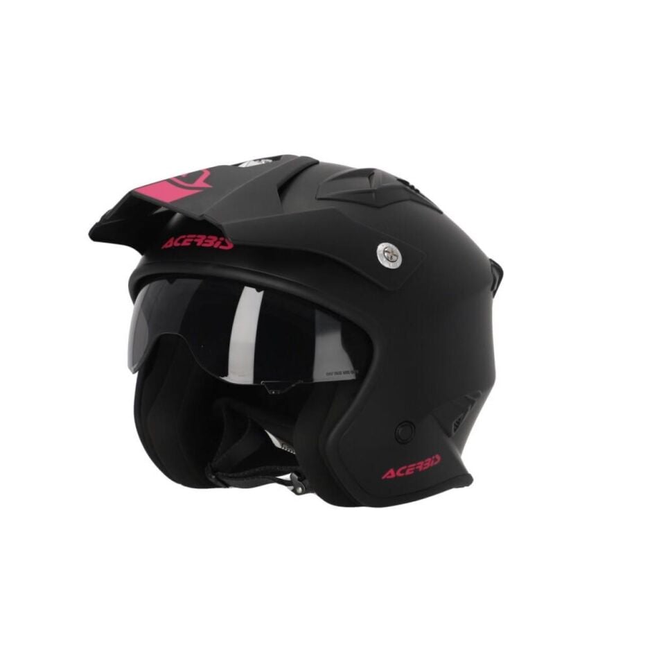Acerbis Jet Arıa 22-06 Kask Siyah Pembe