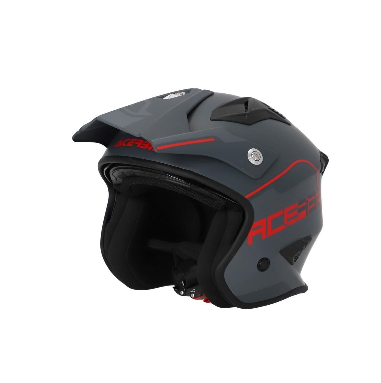 Acerbis Jet Arıa 22-06 Kask Gri Kırmızı