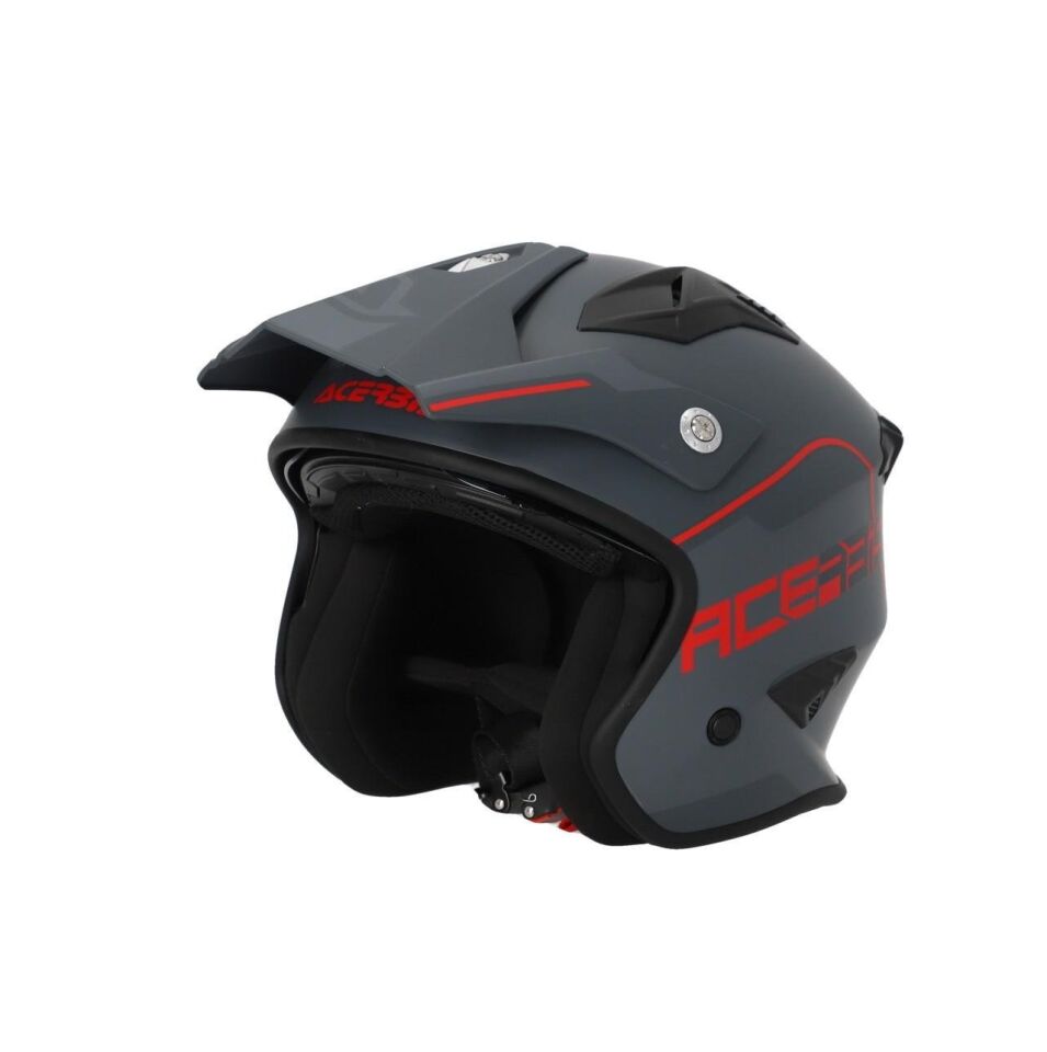 Acerbis Jet Arıa 22-06 Kask Gri Kırmızı