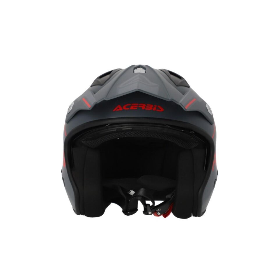 Acerbis Jet Arıa 22-06 Kask Gri Kırmızı