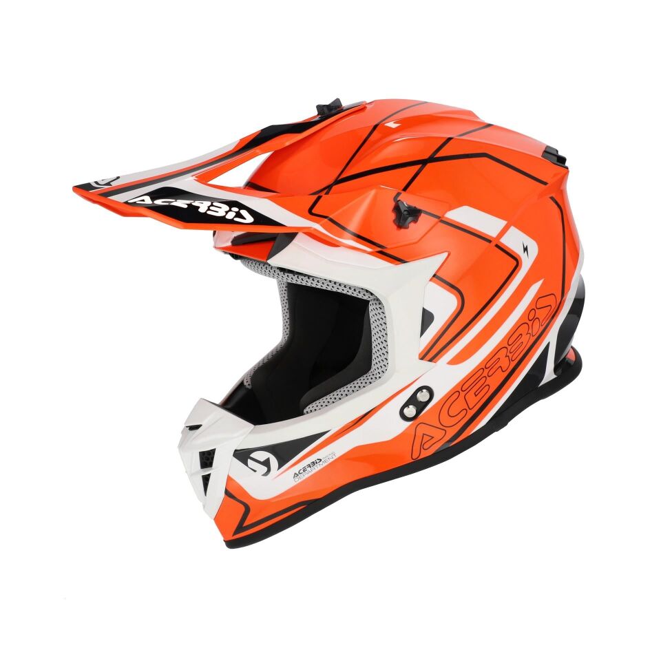 Acerbis Lınear Kask 2206 Turuncu Beyaz