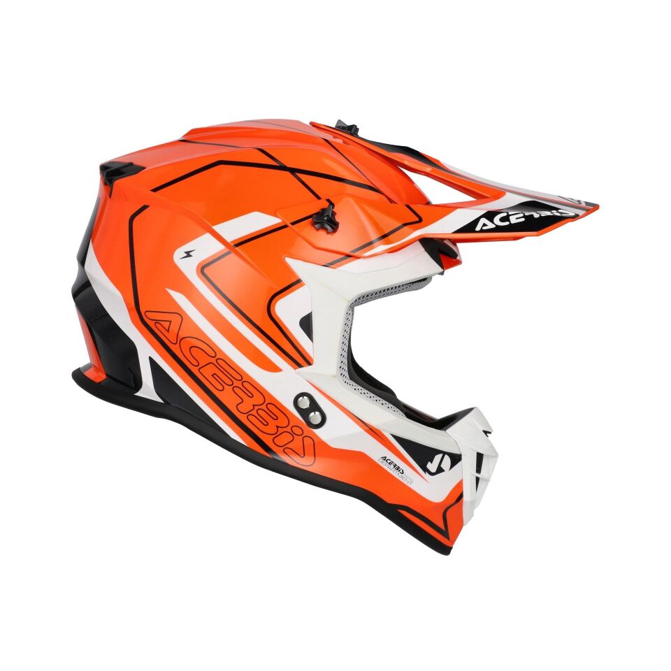 Acerbis Lınear Kask 2206 Turuncu Beyaz