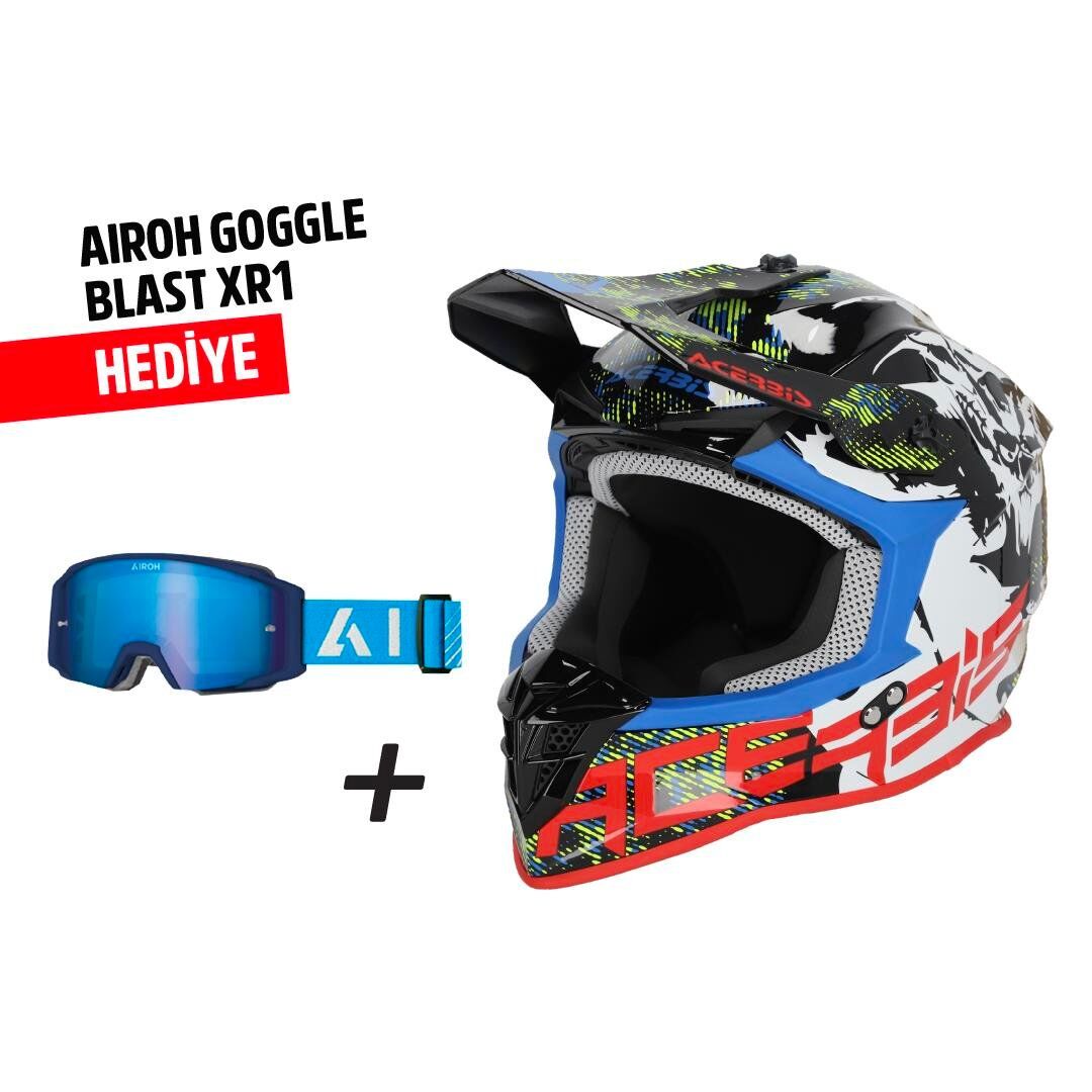 Acerbis Lınear Kask 2206 Beyaz Siyah