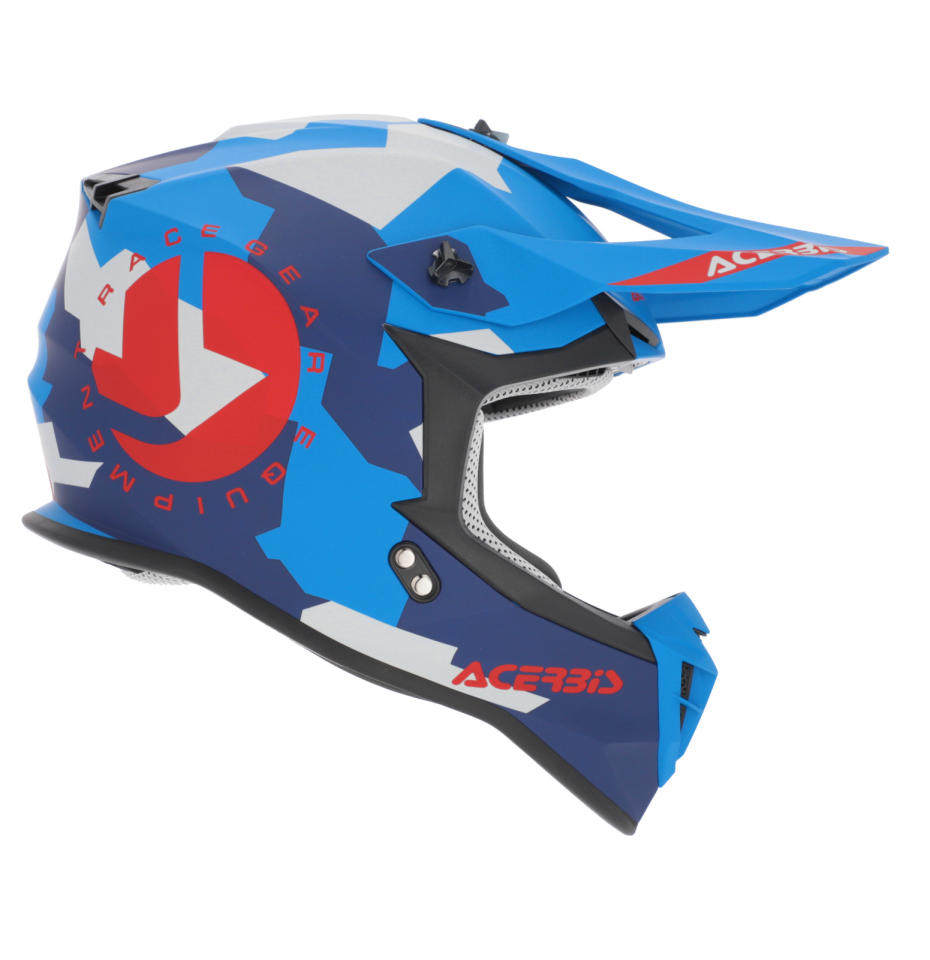 Acerbis Lınear Kask 2206 Mavi Kırmızı