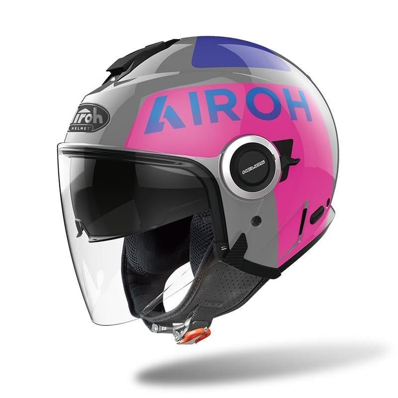 AIROH HELIOS UP PEMBE GLOSS KASK