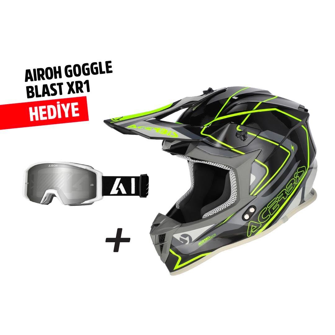 Acerbis Lınear Kask 2206 Siyan Neon