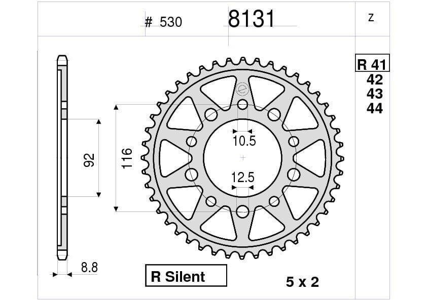 Kawasakı 1400 Zzr Ognıbene Arka Dişli 41T
