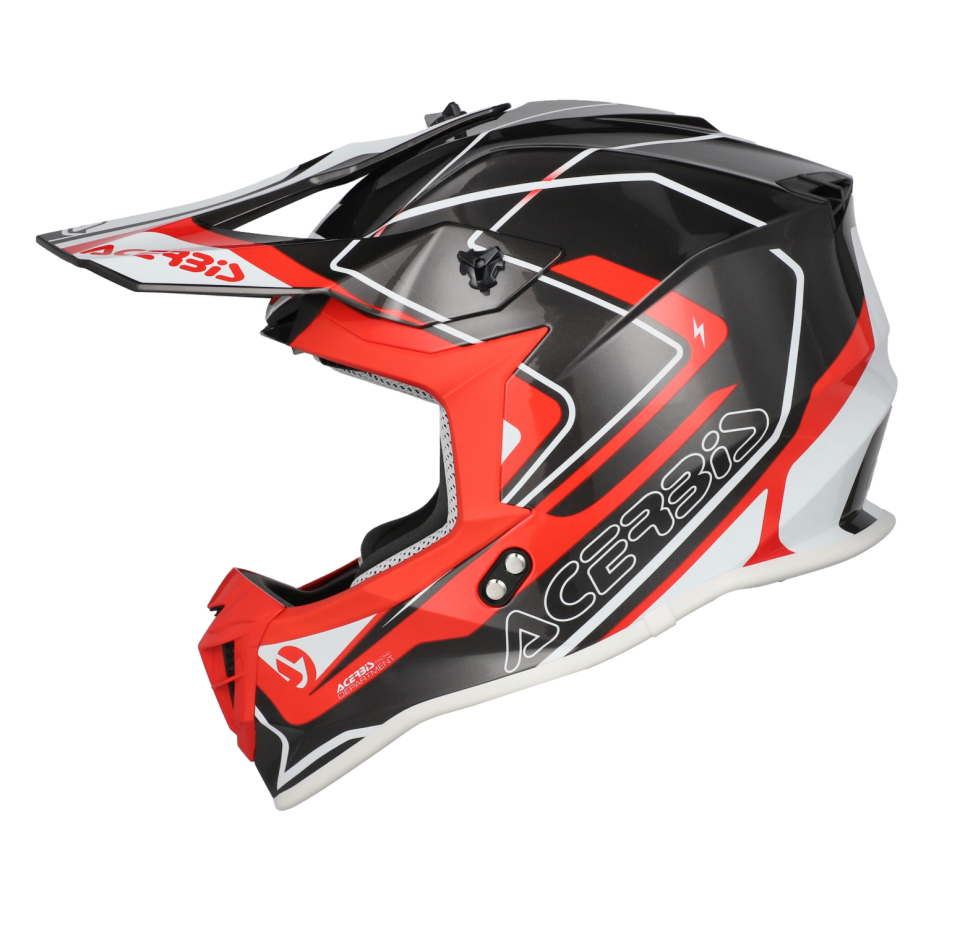Acerbis Lınear Kask 2206 Gri Kırmızı