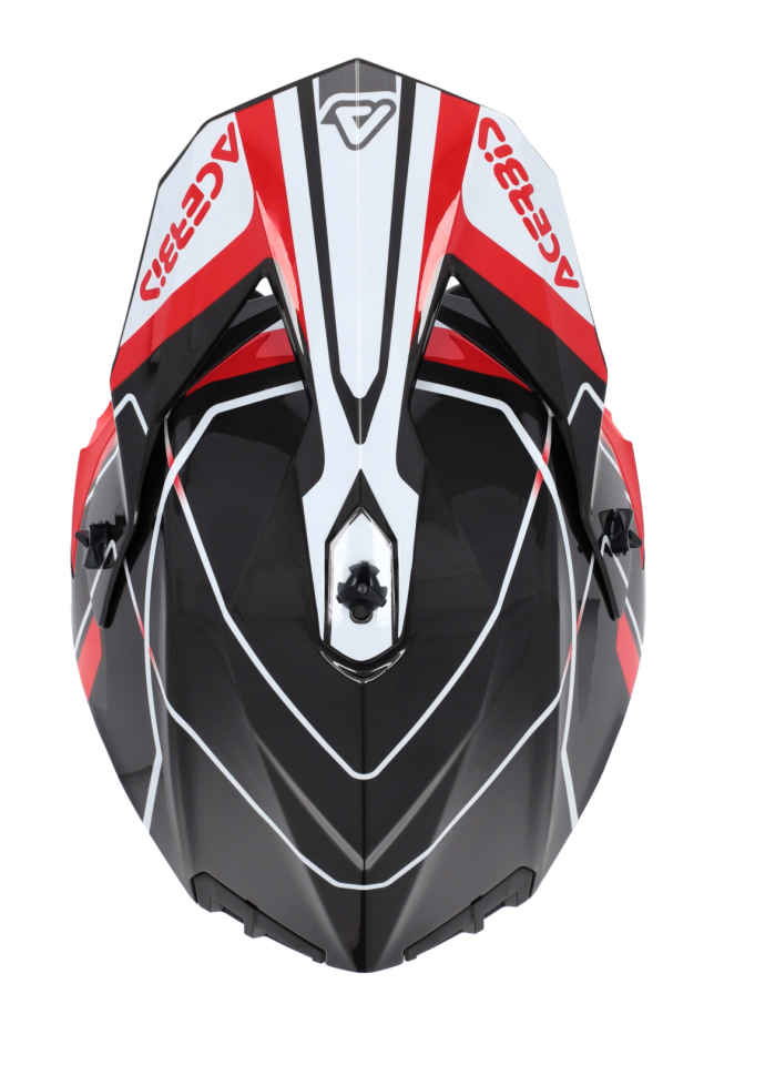 Acerbis Lınear Kask 2206 Gri Kırmızı