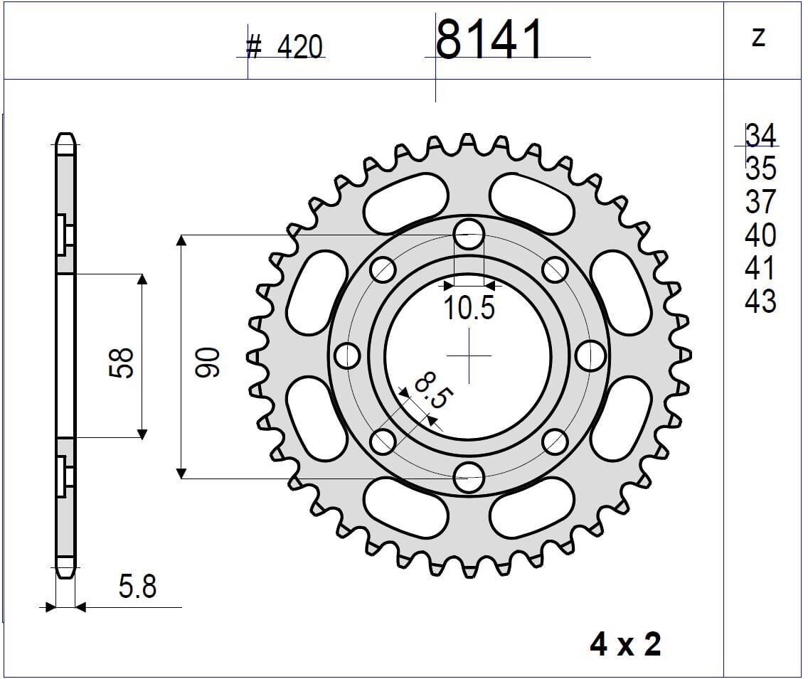 Honda 125 Anf Innova Ognıbene Arka Dişli 34T