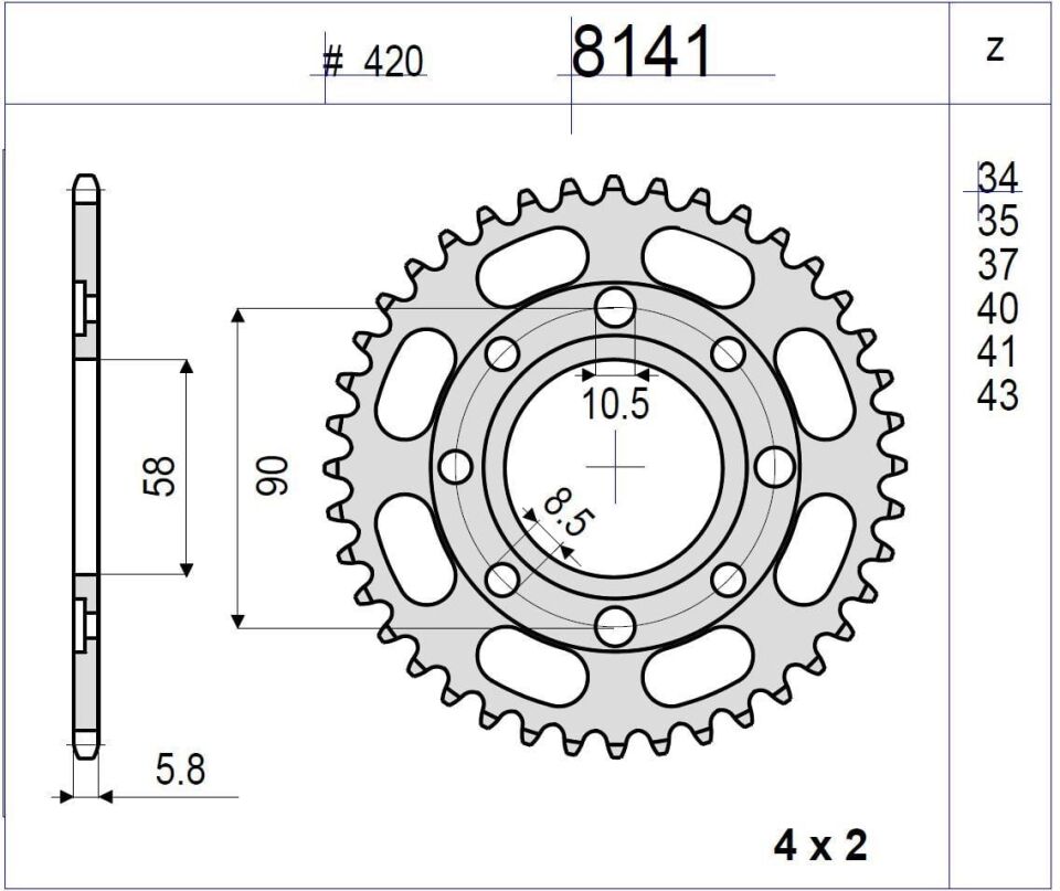 Honda 125 Anf Innova Ognıbene Arka Dişli 35T