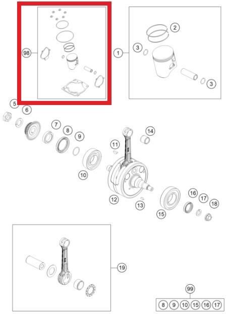 Pıston Kıt Gr Iı 250 Gasgas Orj Yp