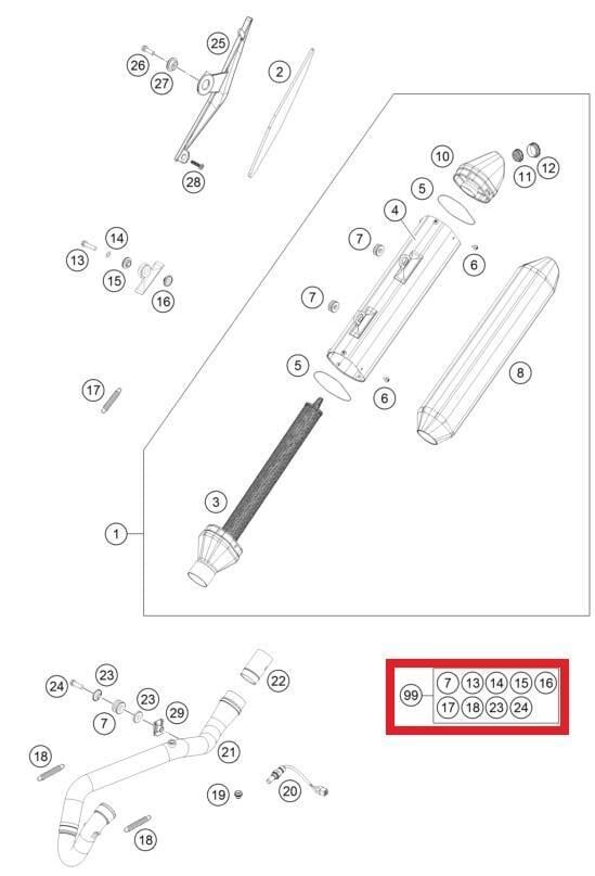 Exhaust Parts Kıt Ktm Orj Yp A7-1