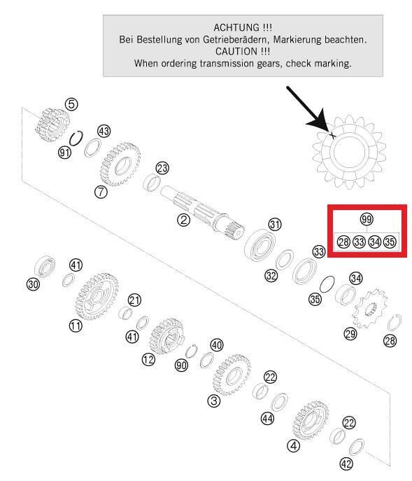 Counter Shaft Rep. Kıt Ktm Orj Yp A8
