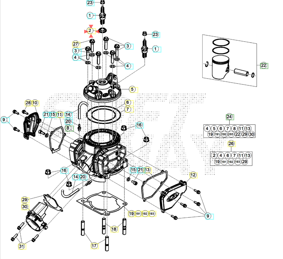 Beta 2T RR Race 25-26 Buji Lastiği OEM B13-3