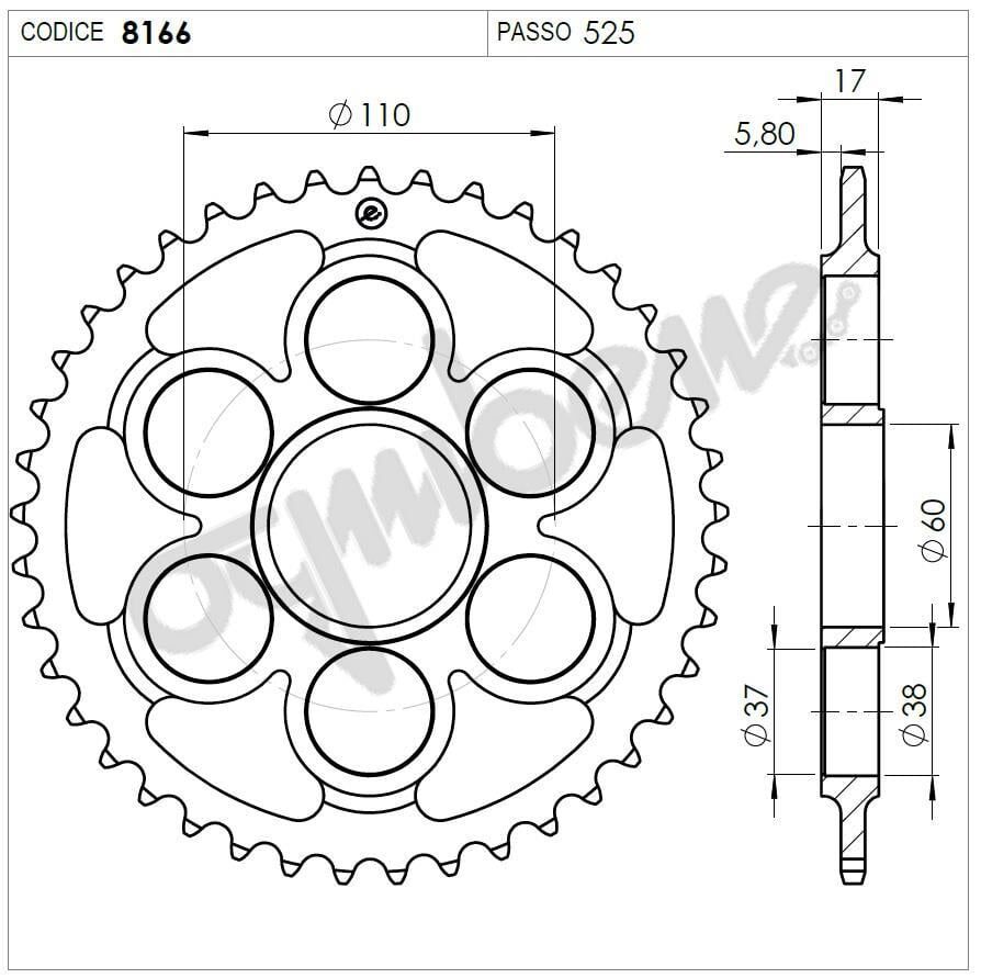 Ducatı Panıgale Ognıbene Arka Dişli 39T