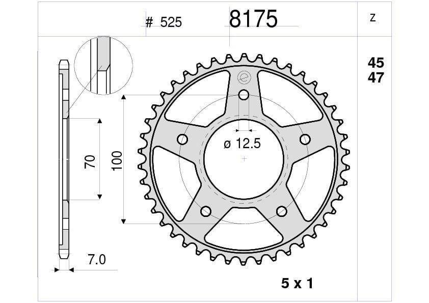 Bmw Hp4 1000 Ognıbene Arka Dişli 45T