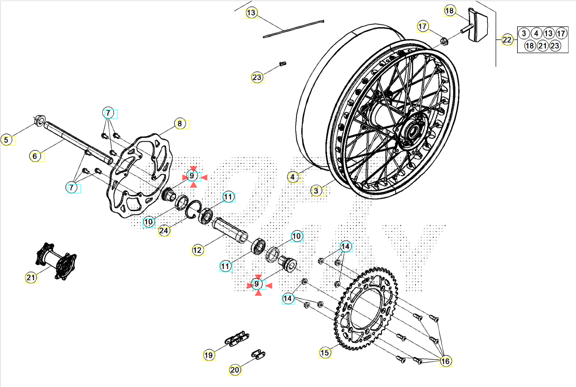 Beta Race 25-26 Arka Teker Burcu OEM B11-3