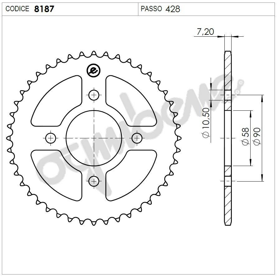 Honda Cbr125 Ognıbene Arka Dişli 44T