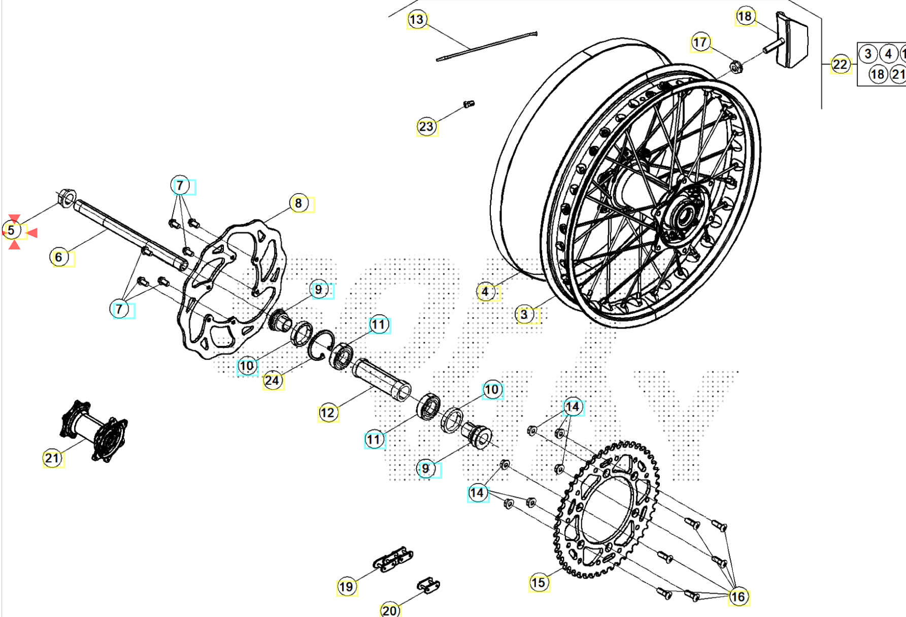 Beta Race 25-26 Arka Teker Somunu OEM B11-3