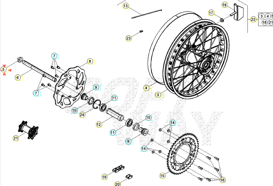 Beta Race 25-26 Arka Teker Somunu OEM B11-3
