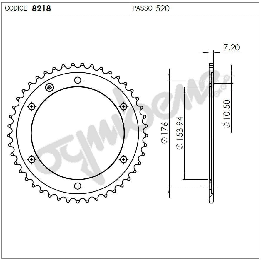 Honda 800 Vfr #525 Ognıbene Arka Dişli 43T