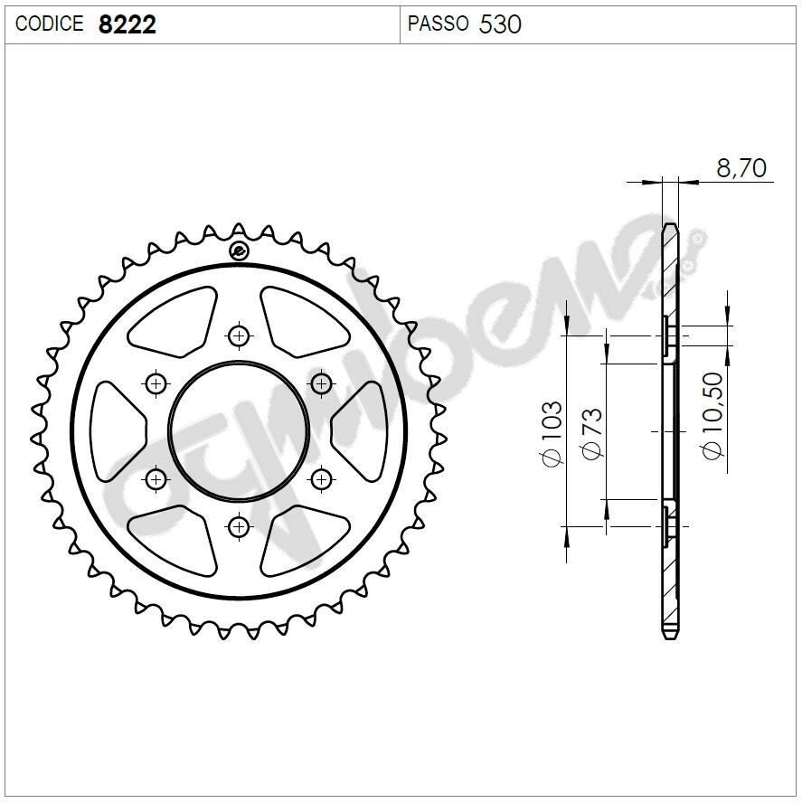 Ducatı 1200 Multıstr.Enduro Ognıbene Arka Dişli 43T