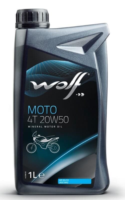 Wolf  Moto 4T 20W50 1L Motor Yağı