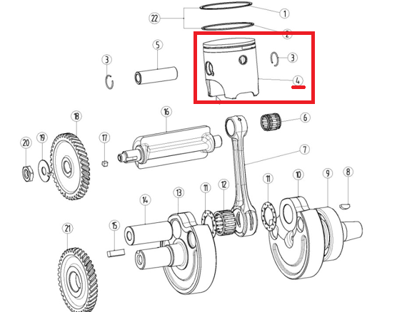 Yuki DIRYT PAWS 250 Yüksek Performans  Piston Seti