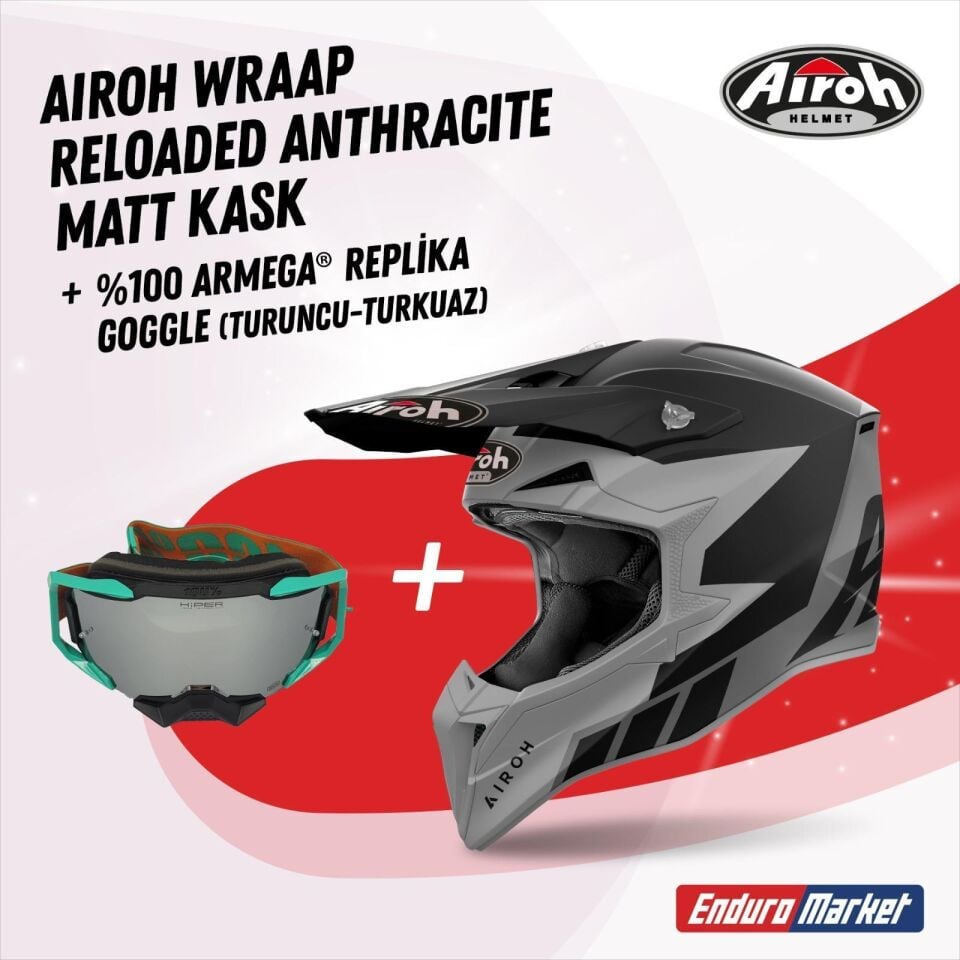 Airoh Wraap Reloaded Anthracıte Mat Motosiklet Kaskı