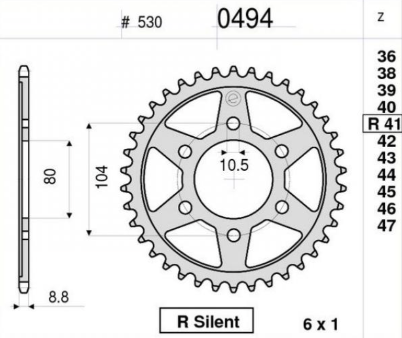 Ognıbene Arka Dişli 44T