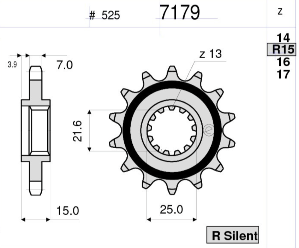 Ognıbene Ön Dişli 15T