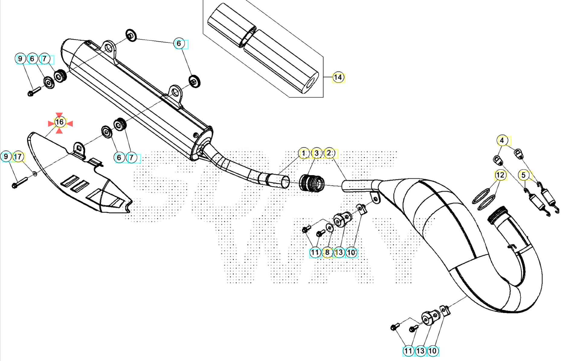 Beta RR 2T 20-26 Egzoz Koruma OEM