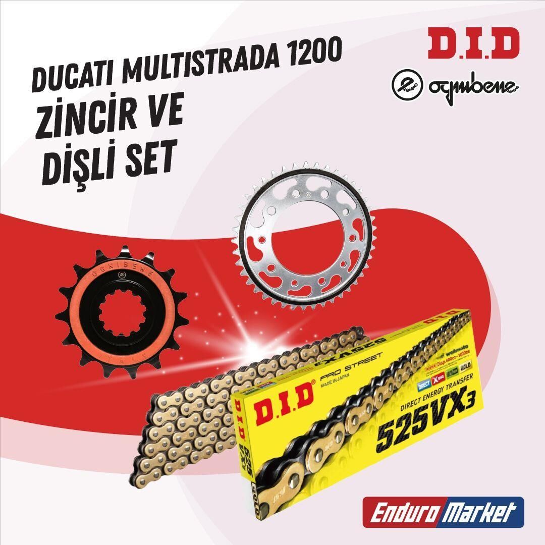 DUCATI MULTISTRADA 1200 10-17 DID VX3 GOLD ZİNCİR DİŞLİ SET
