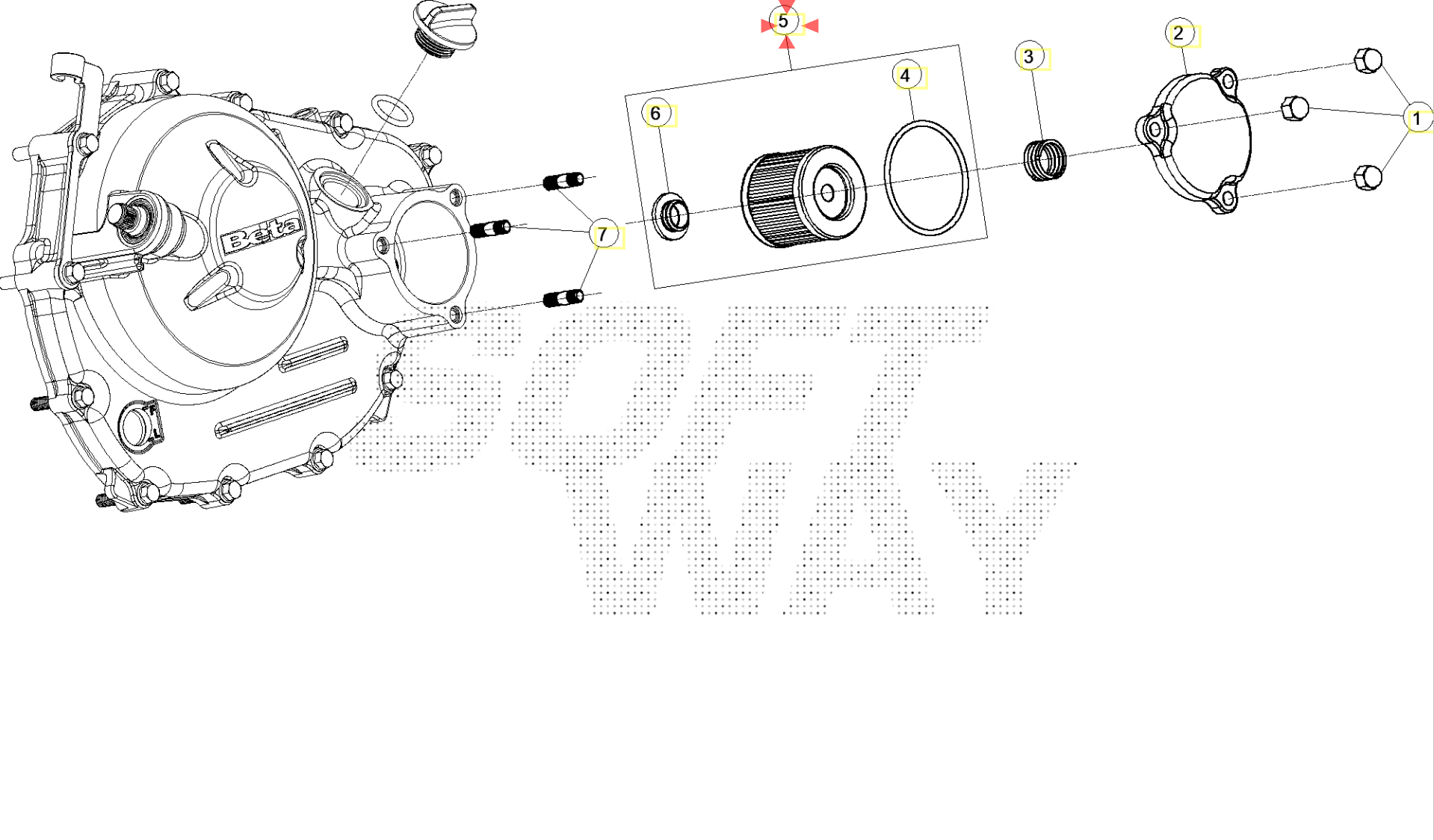 Beta RR 125 4T Yağ Filtresi OEM