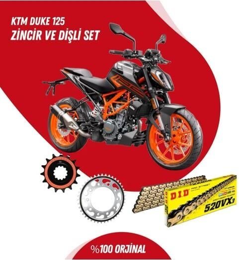 KTM DUKE 125 11-13 DID VX3 GOLD ZİNCİR DİŞLİ SET