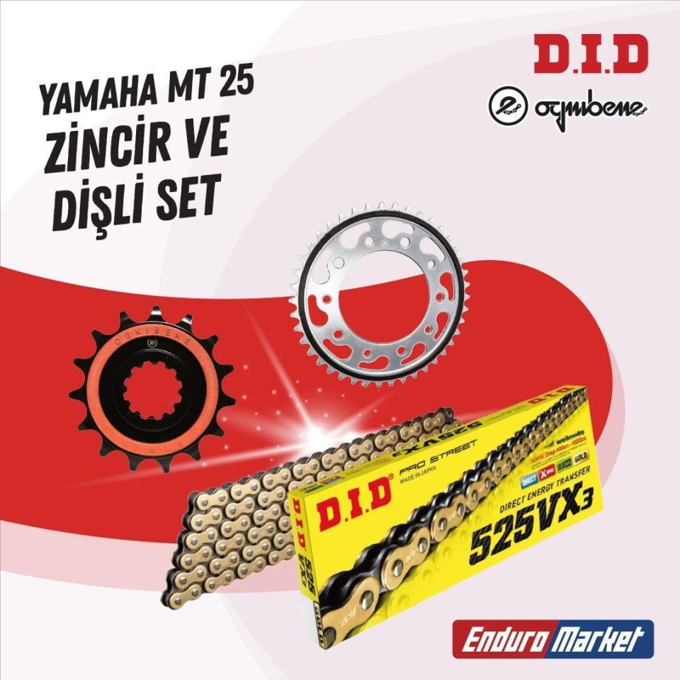 YAMAHA MT 25 16-23 DID VX3 GOLD ZİNCİR DİŞLİ SET