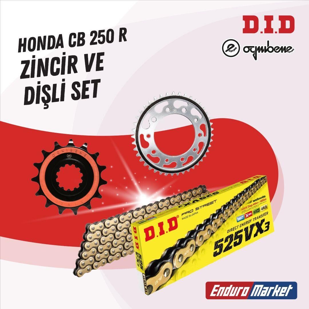 HONDA CB 250 R 18-23 DID VX3 GOLD ZİNCİR DİŞLİ SET